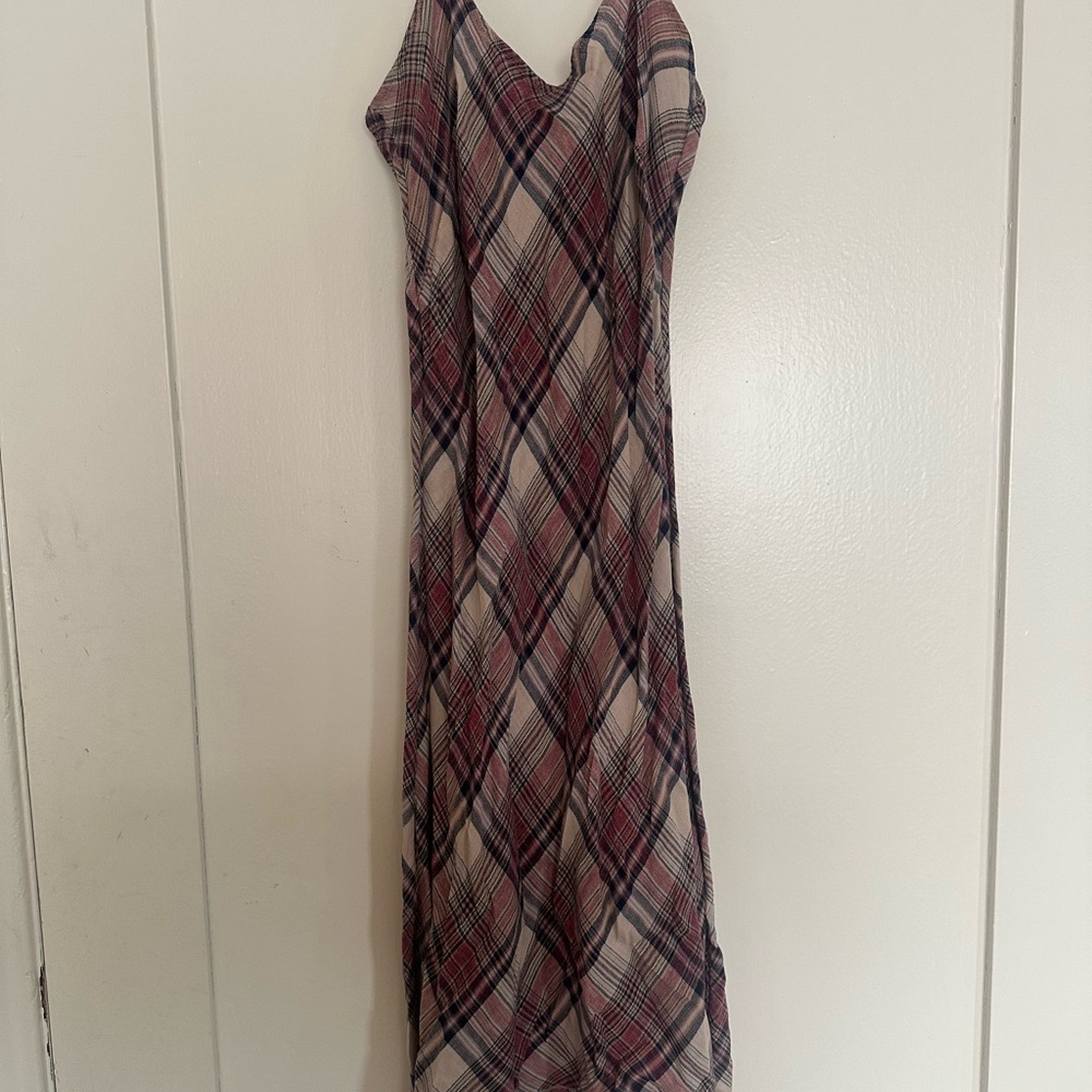 James Perse - Plaid Maxi Slip Dress